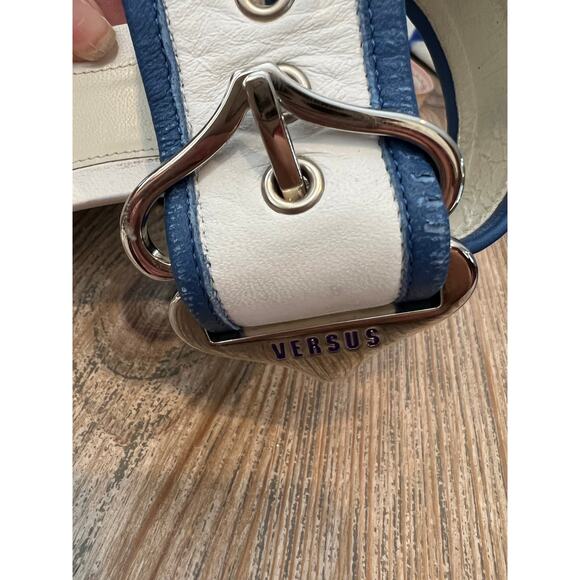 Versace Versus Heeled Sandals White Blue 39 - Picture 11 of 11